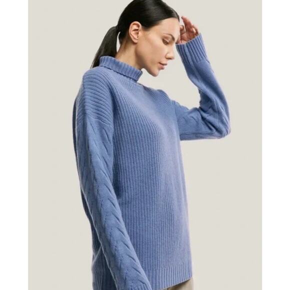 Gentle Herd 100% Cashmere Funnel Neck Sweater Size XS $269 MSRP - Picture 1 of 8